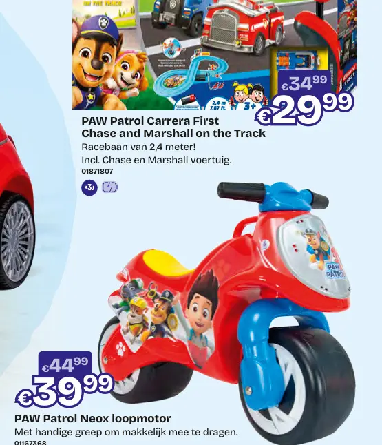 Aanbieding: PAW Patrol Carrera First Chase and Marshall o