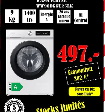 Aanbieding: Wasmachine ww90dg6u25lk