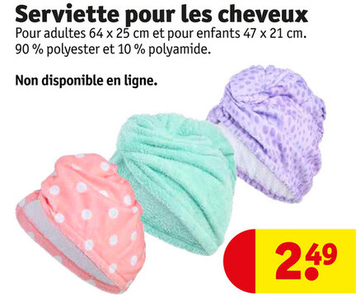 Offre: Serviette pour les cheveux