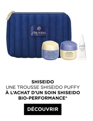 Offre: Une trousse SHISEIDO puffy à l'achat d'un soi