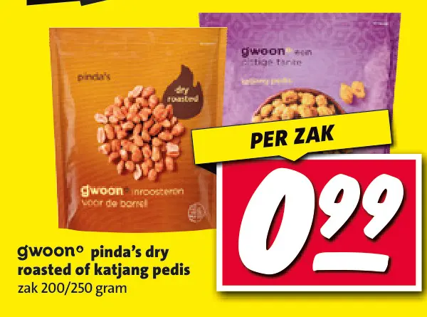 Aanbieding: Pinda's dry roasted of katjang pedis