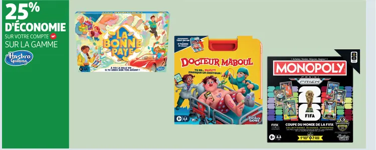 Offre: La bonne paye, docteur maboul, monopoly Panin