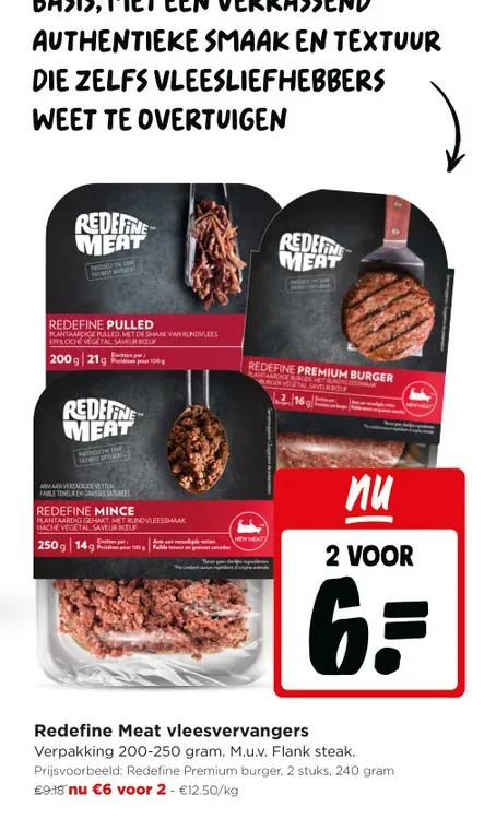 Promotie: Redefine Meat vleesvervangers