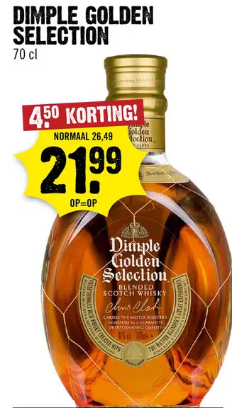 Aanbieding: Dimple Golden Selection Whisky 70 cl