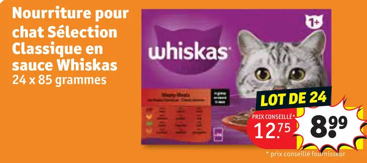 Offre: Nourriture pour chat Sélection Classique en sauce Whiskas
