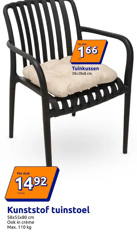 Aanbieding: Kunststof tuinstoel