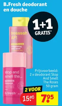 Aanbieding: B.Fresh deodorant en douche