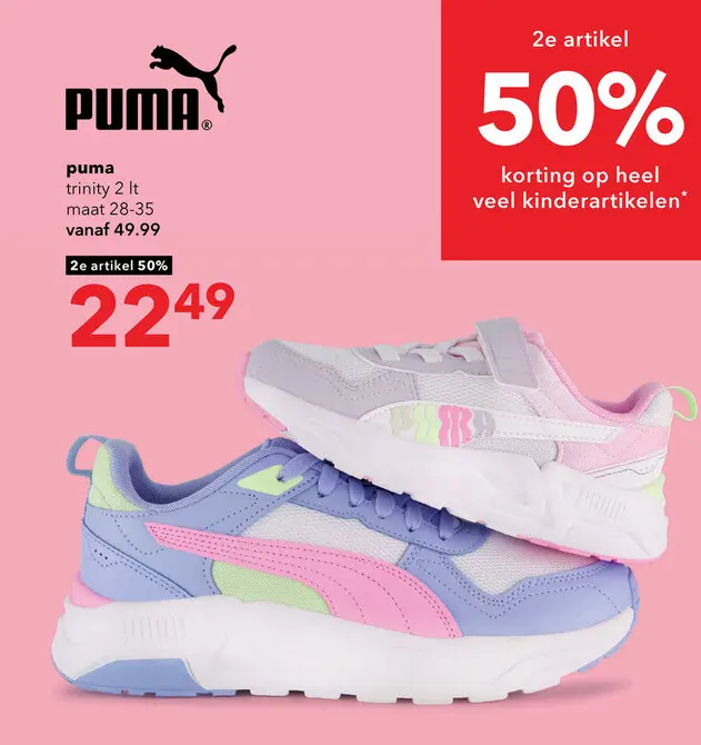 Aanbieding: Puma Trinity 2 LT sneakers wit pastel