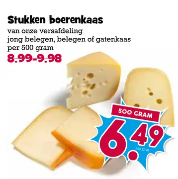 Aanbieding: Stukken boerenkaas