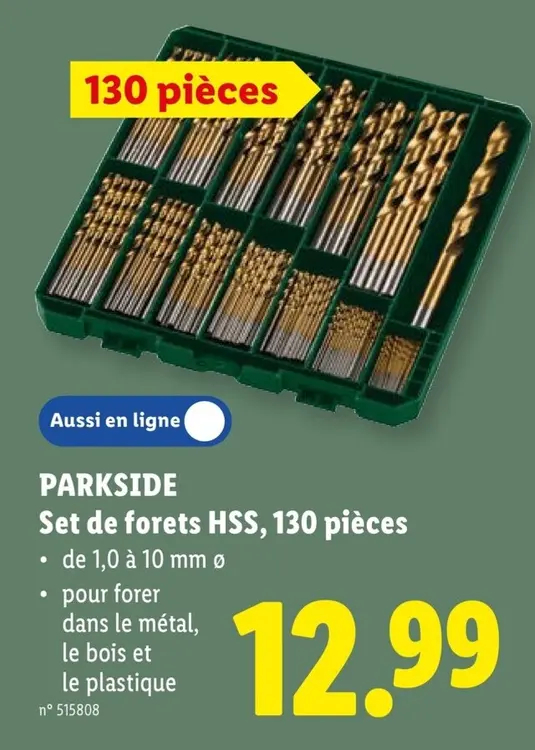 Offre: Set de forets HSS
