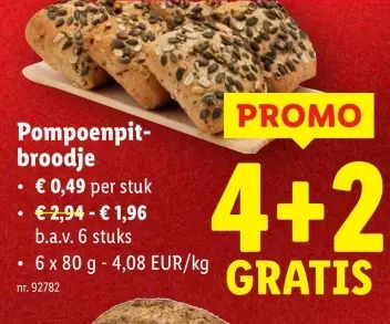 Promotie: Pompoenpitbroodje
