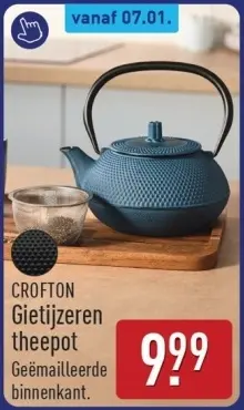 Aanbieding: Gietijzeren theepot