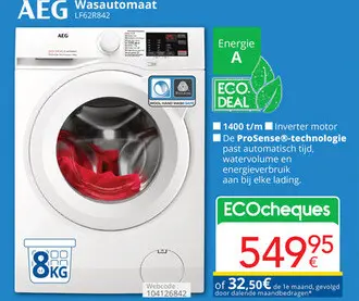 Aanbieding: AEG Wasautomaat LF62R842
