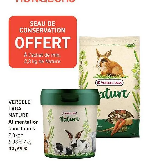Promotie: VERSELE LAGA NATURE Alimentation pour lapins