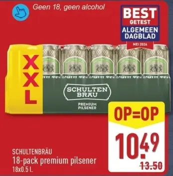 Aanbieding: SCHULTENBRÄU 18-pack premium pilsener