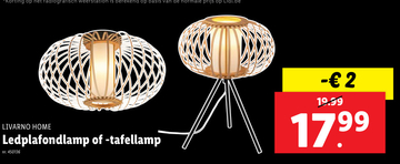 Aanbieding: Ledplafondlamp of -tafellamp