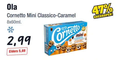 Aanbieding: Cornetto Mini Classico-Caramel