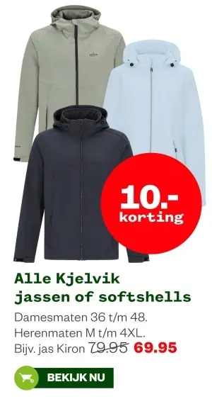 Aanbieding: Alle Kjelvik jassen of softshells