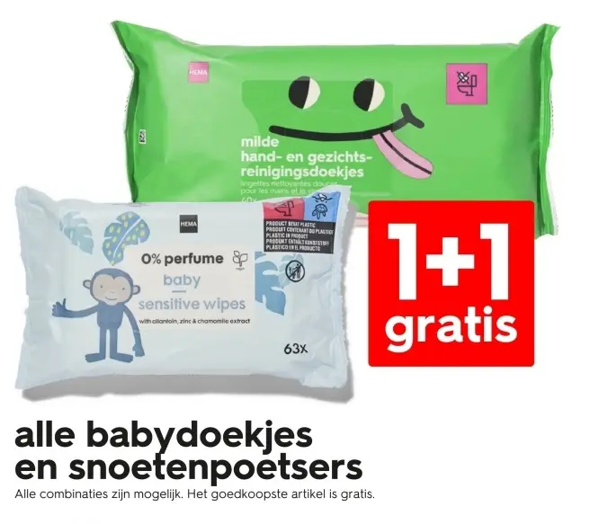 Aanbieding: Alle babydoekjes en snoetenpoetsers