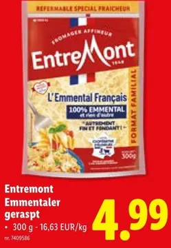 Aanbieding: Entremont Emmentaler geraspt