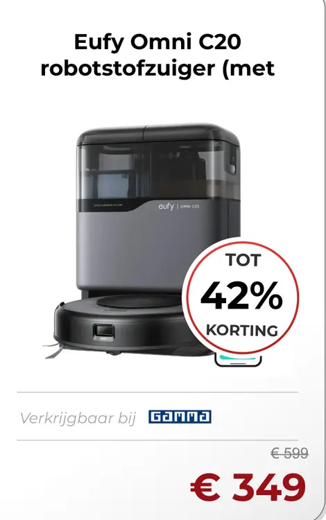Aanbieding: Eufy Omni C20 robotstofzuiger