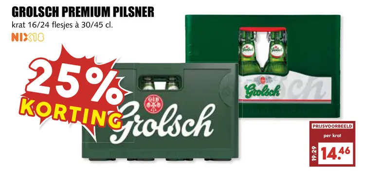 Aanbieding: Grolsch premium pilsner