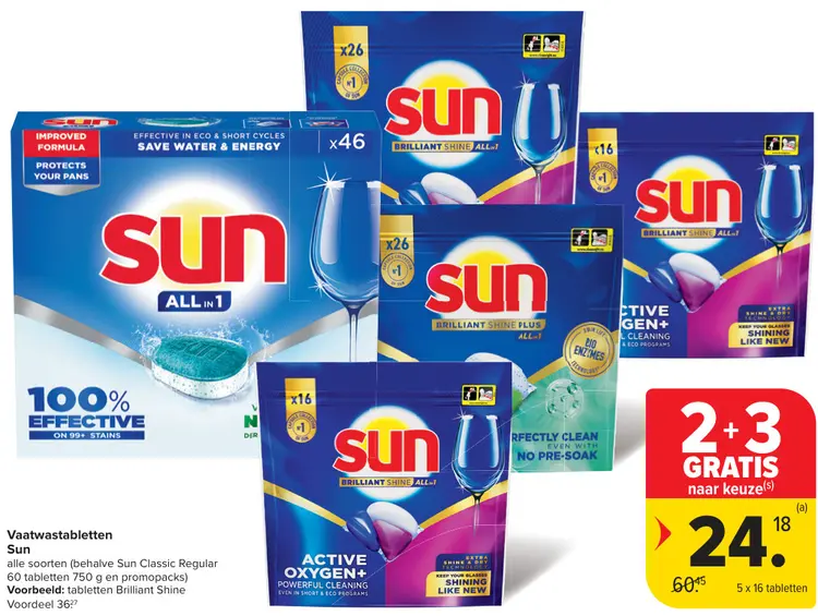 Aanbieding: Vaatwastabletten Sun