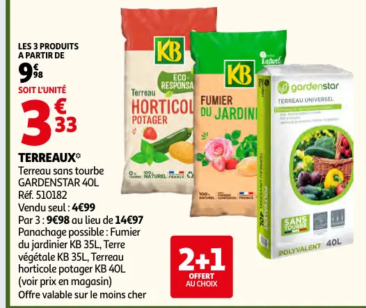 Promotie: Terreau sans tourbe GARDENSTAR 40L