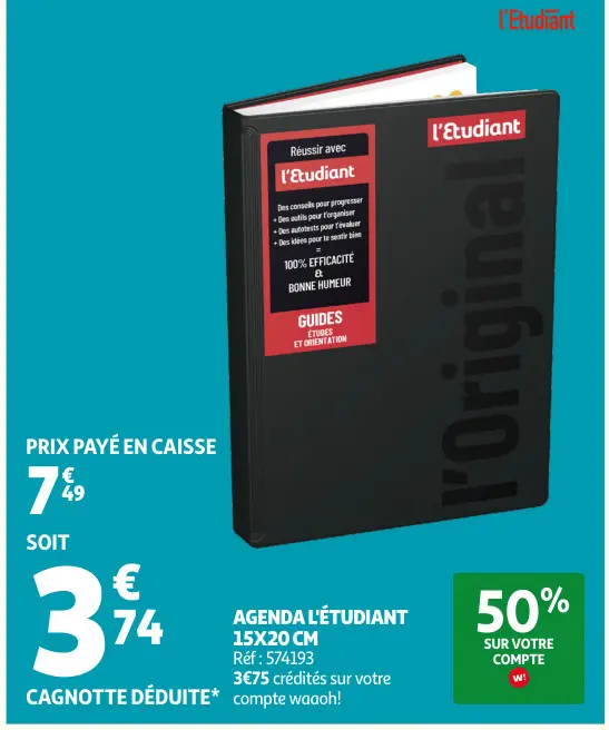 Promotie: Agenda l'étudiant