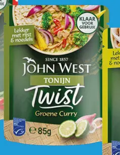 Aanbieding: 3 pakjes Twist MSC Tonijn Groene Curry 85g