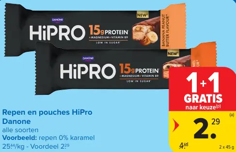Promotie: Repen en pouches HiPro