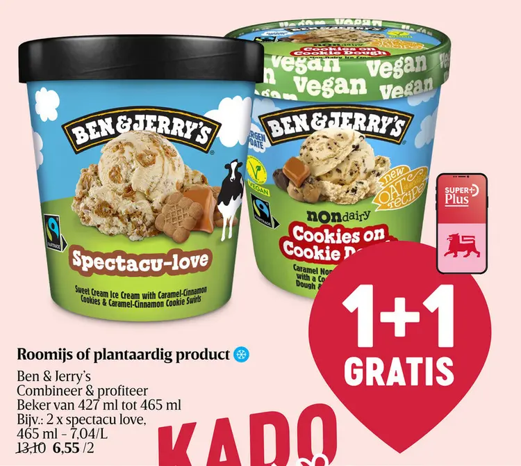 Promotie: Roomijs of plantaardig product