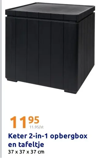Aanbieding: 2-in-1 opbergbox en tafeltje