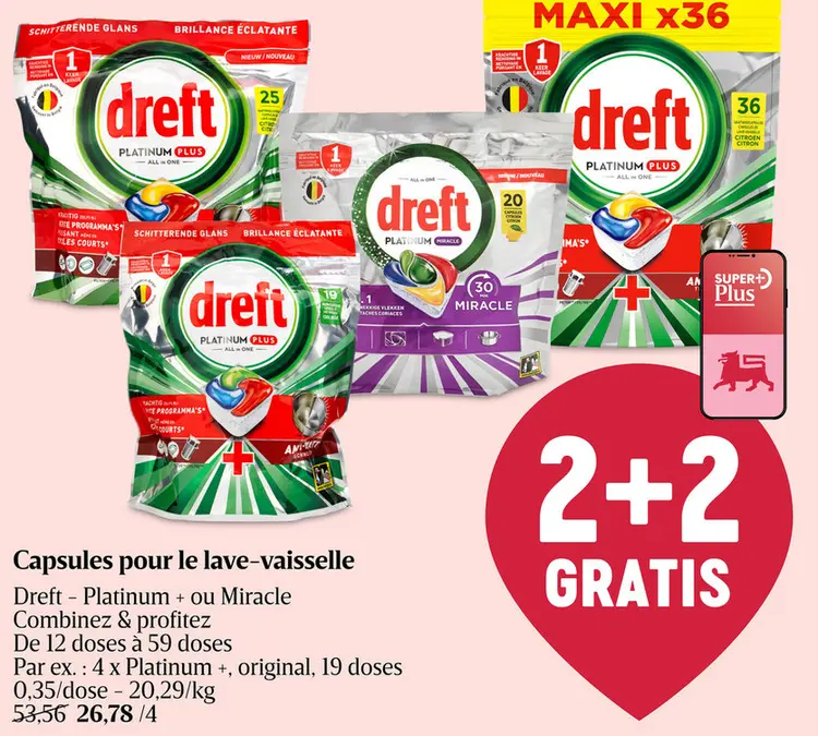Offre: Capsules pour le lave-vaisselle