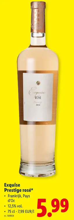 Promotie: Exquise Prestige rosé