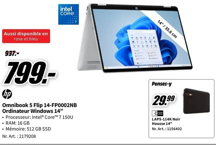 Offre: Omnibook 5 Flip 14-FP0002NB Ordinateur Window