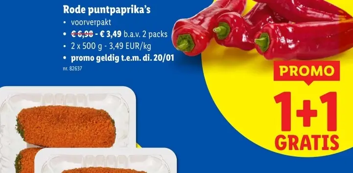 Promotie: Rode puntpaprika's