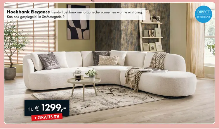 Promotie: Elegance hoekbank