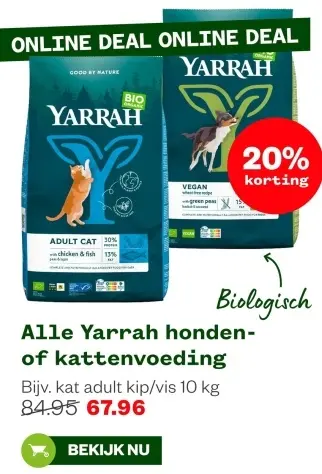 Aanbieding: Alle Yarrah honden- of kattenvoeding