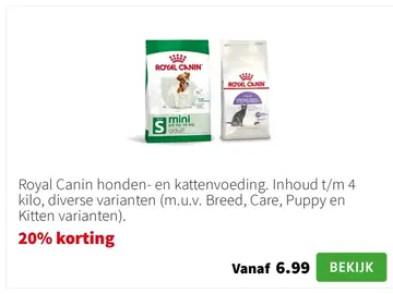 Aanbieding: Royal Canin honden- en kattenvoeding