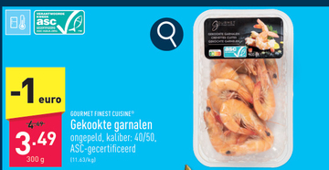 Aanbieding: Gekookte garnalen