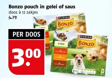 Aanbieding: Bonzo pouch in gelei of saus