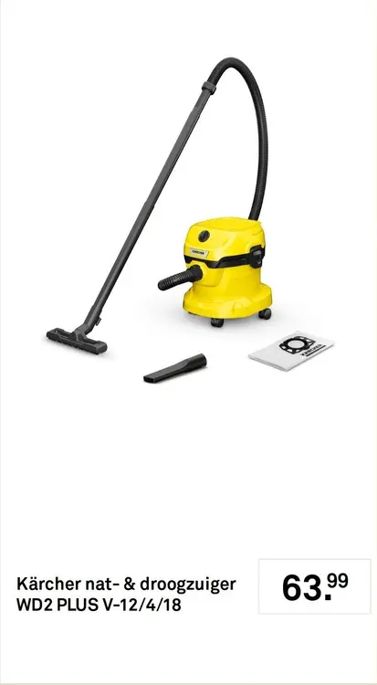 Aanbieding: Nat- & droogzuiger WD2 PLUS V-12/4/18