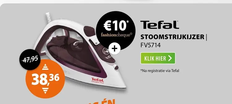 Aanbieding: Tefal FV5714 Bruin