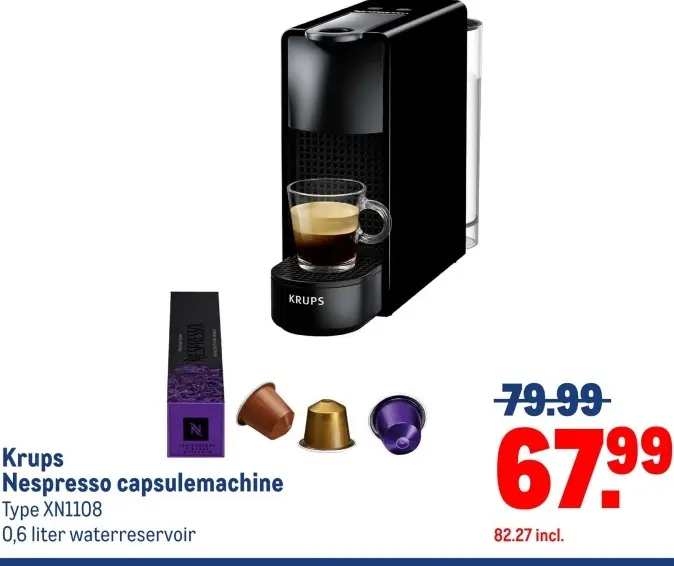 Aanbieding: Nespresso capsulemachine