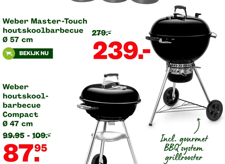 Aanbieding: Master-Touch houtskoolbarbecue 57 cm