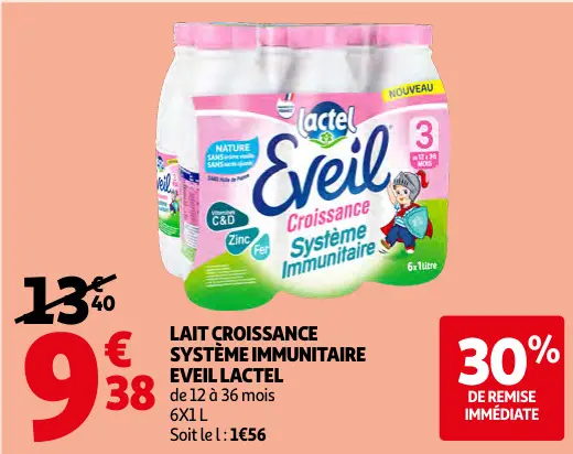 Promotie: Lait croissance système immunitaire