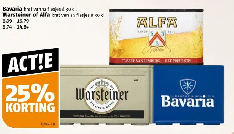 Aanbieding: Bavaria, Warsteiner of Alfa