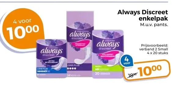 Aanbieding: Always Discreet enkelpak