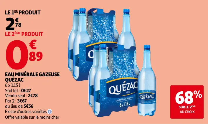 Promotie: Eau minérale gazeuse